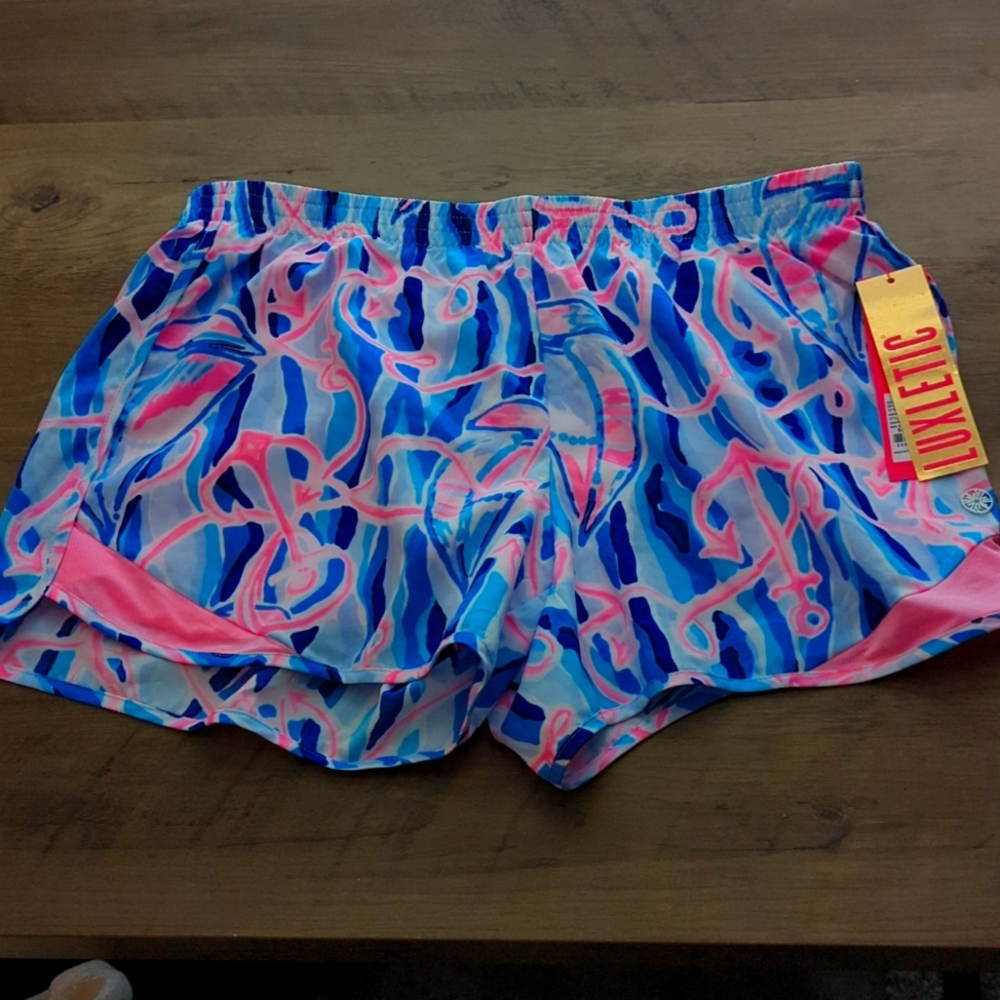 Lilly Pulitzer Ocean Trail Shorts Reel Nauti Size M NEW